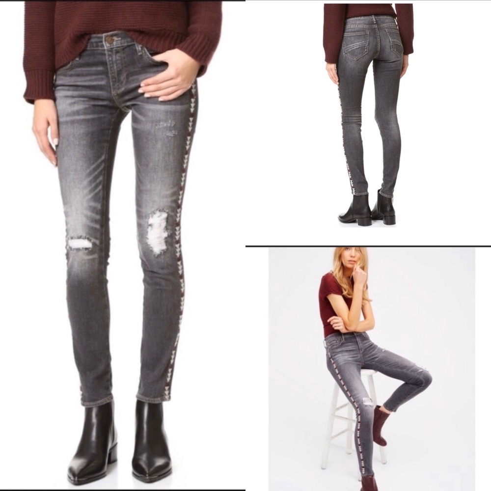 DRIFTWOOD Marilyn embroider mid rise jeans